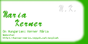 maria kerner business card