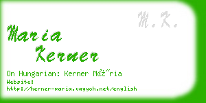maria kerner business card